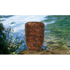 Biodegradable Cremation Ashes Funeral Urn / Casket - HAND BEATEN COPPER EFFECT